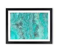 Motion In The Ocean In Abstract Modern Art Framed Print | A2 Black Framed Wall Art | Ready to Hang | Abstract Nautical Picture | Living Room Bedroom Lounge Office