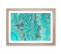 Motion In The Ocean In Abstract Modern Art Framed Print | A3 Oak Framed Wall Art | Ready to Hang | Abstract Nautical Picture | Living Room Bedroom Lounge Office