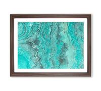 Motion In The Ocean In Abstract Modern Art Framed Print | A4 Walnut Framed Wall Art | Ready to Hang | Abstract Nautical Picture | Living Room Bedroom Lounge Office