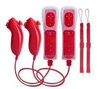 Motion Plus Wii Controllers 2Packs with Nunchucks, Wii Remote Controllers Compatible for wii and Wii U with Built in Motion Plus