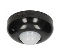 Motion Sensor 360 Degree Surface Black PIR Occupancy Detector 6m Range Light Switch IP20 Indoor Ceiling Mounted LED Compatible Indoor