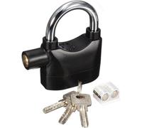 Motion Sensor Alarm Padlock Shed Garage Alarmed Heavy Duty Wireless Alert Siren Lock Strong & Durable Weather Resistant + 3 Keys