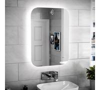 Motion Sensor Bathroom LED Mirror Shaver Socket Demister 500 x 700mm Nes Home Silver One Size