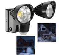 Motion Sensor Battery Powered Twin LED Security Flood Light with PIR