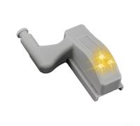 Motion Sensor Cabinet Hinge Light, Battery Powered Auto On/Off LED Light for Wardrobe Cupboard Closet, Warm White Light, Easy Mount Installation (warm)