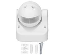 Motion Sensor Detector Switch Intelligent Radiationless ABS Housing Infrared PIR Motion Sensor AC110 240V for Residential Areas Schools Office Buildings (White)