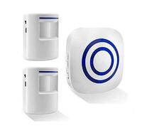 Motion Sensor Door Chime Alarm,BeiLan Wireless Home Security Driveway Doorbell,Visitor Business Door Bell Chime with 1 Plug-in Receiver and 2 PIR Motion Sensor Detector Weatherproof Alert Kit