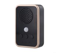 Motion Sensor Door Chime Wireless DIY Recording Welcome Bell PIR Detector Indoor Outdoor Security Long Range 8.5x5.6cm(Charging (black))