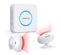 Motion Sensor Door Chime, Wireless Motion Detector Alarm Indoor, Business Entry Alert Bell with Buzzer, Doorbell for Home/Garage Door/Store, USB/Battery Powered,1 Receiver +2 Sensors