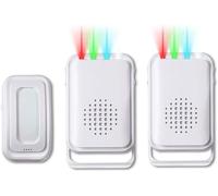 Motion Sensor Door Chime with Entry Alert for Business & Home | 1 Sensor, 2 Receivers, Welcome Buzzer, Store Entry Monitor, Elderly Care Alert, Wireless Doorbell Alarm