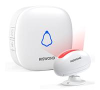 Motion Sensor Doorbell, Door Chime for Business Entry (500 Ft, 32 Tunes, 5 Volume Levels) Motion Sensor Detector Alarm, Bed Alarms and Fall Prevention for Elderly, Dementia Patients, Kids