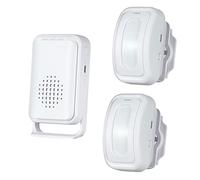 Motion Sensor Doorbell for Business Store Entry Alert Welcome Buzzer Monitor Alarm, Outdoor Door Chime Kit for Home - LED Indicator & Vibration (2 Sensor and 1 Receiver)