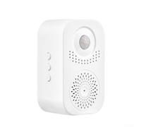 Motion Sensor Doorbell Wireless Entry Chime with 3 Volume Levels | Intelligent 4-6m Detection for Home Shop Office Security | Greeting Visitor Alarm with Multilingual Recordings | White