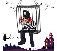 Motion Sensor Halloween Decorations Prisoner Cage Ghost Hangable