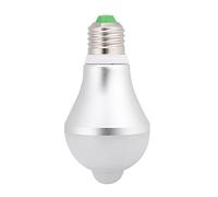 Motion Sensor LED Light Bulb E27 5W High Efficiency PIR Infrared Auto Switch for Bedroom Hallway Aluminum PC (True White 6500K)
