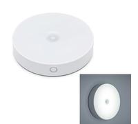 Motion Sensor LEDs Night Light USB Rechargeable Human Body Induction Round Night Lamp Magnetics Stick-Anywhere Children Lamp for Bedside Wardrobe Stairs Cabinet