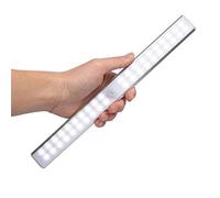 Motion Sensor Light Bar, Chanhan Indoor Wireless Night Light Strip with 3 Magnetic Stick-on for Cabinet Cupboard Kitchen Closet Stairs,Auto On/Off, Battery Operated for Cabinet, 40-LED, White Light