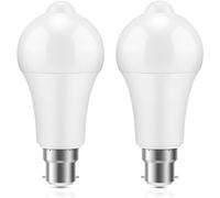 Motion Sensor Light Bulbs, Movement Activated LED Bulbs, 6000K Daylight 15W(120W Equivalent) B22 Bayonet Cap Fitting, Security Bulbs for Entrance Porch Stairs Garage Closet (6000K-Cool White)
