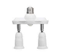 Motion Sensor Light Socket Adapter Converter Base, 2 in 1 E27 Adjustable Infrared Motion Detector Socket Lamp Holder with 360 Degree Bendable for Home Basement Porch Office