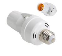 Motion Sensor Light Socket for Outdoor Use, E27 Infrared Radar Sensor, Screw-In Base, Intelligent Adapter for Bulbs and Lamps - for Home, Patio, Garage, Basement, Front Door, Hallway, Indoor