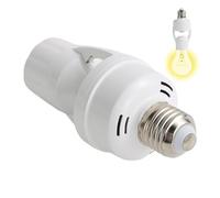 Motion Sensor Light Socket, Infrared Radar Sensor Adapter, Smart Lamp Bulb Holder with Auto On Off Function, Energy Saving Lighting Solution for Home Porch Garage Basement Front Door Hallway