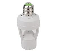 Motion Sensor Light Socket, Infrared Sensor LED Socket - E27 LED Lamp Bulb Holder Light Switch Socket, AC110-240V Adjustable Infrared Motion Sensor for Front Porch Garage