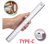 Motion Sensor Light Wireless LED Night Light Type C Rechargeable Light Cabinet Wardrobe Lamp Staircase Backlight For Kitchen LED Cold White