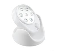 Motion Sensor Light with 360 Degree Rotating Detection for Indoor/Outdoor Use, 10 ft Range, 30 Second Auto-Off, Battery Powered, White