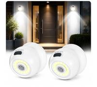 Motion Sensor Lights Battery Operated Outside Security Lights with Sensor | 360° Rotating Motion Sensor PIR Light Battery Operated Pir Security Lights Outdoor Indoor, 2pack