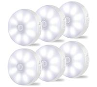 Motion Sensor Lights Indoor Rechargeable Wireless Wall Light LED Stair Night Lights Lamps with Auto/On/Off for Stairs Living Room Bathroom Corridors Closet Kitchen Under Cabinets (6000K, 6 Pack)