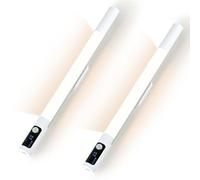 Motion Sensor Lights Indoor, Under Cabinet Kitchen Lights, 2000mAh Rechargeable LED Light with 3 Colors & 4 Brightness, Wireless Stick-On Wardrobe Light with Magnetic Base for Toilet, Stairs, 2 Pack