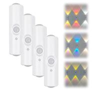 Motion Sensor Night Light, 2026 New Rechargeable Smart Led Motion Sensor Ambient Light with Colorful Gradient, Magnetic Smart Motion Sensor RGB Mood Lights for Bedroom, Hallway, Party (White, 4PCS)