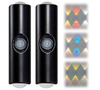 Motion Sensor Night Light, 2026 New Rechargeable Smart Led Motion Sensor Ambient Light with Colorful Gradient, Magnetic Smart Motion Sensor RGB Mood Lights for Bedroom, Hallway, Party (Black, 2PCS)