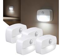 Motion Sensor Night Light (4 Pack), Battery Operated LED Stairs Lights