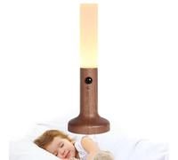 Motion Sensor Night Light - Magnetic Motion Light, 3000K Cordless Wall Sconces with Wooden Base, Bedside Table Lamp for Bedrooms, Living Rooms, Porches, Portable Energy Saving LED Lights