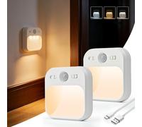 Motion Sensor Night Light,USB Rechargeable Dimming Light with Auto On/Off | Magnetic Stick-On,Ideal for Cabinets,Stairs,Kitchen,Bedrooms,Hallways,Night Light for Cats, Motion Ssensor Lights for Dogs
