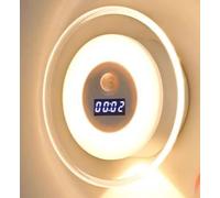 Motion Sensor Night Light with Remote, Rechargeable Battery Night Light LED Stick-on Stair Light with Clock Function,Adjustable Brightness & Temps for Bathroom, Bedroom, Kitchen, Cabinet (white)
