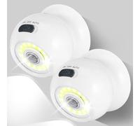 Motion Sensor Night Lights Indoor - 2PCS Bright Ball Light, Outdoor Lights Battery Powered, 360° LED Security Lights with PIR motion Sensor, Removable Wireless Motion Detector Light Auto On Off