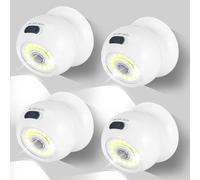Motion Sensor Night Lights Indoor - 4PCS Bright Ball Light, Outdoor Lights Battery Powered, 360° LED Security Lights with PIR motion Sensor, Removable Wireless Motion Detector Light Auto On Off