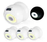Motion Sensor Outdoor Lights - Outdoor Motion Sensor Light Battery Operated Wireless Spotlight Motion Detector Security Light Auto On Off for Outdoor Indoor Porch Stair Hallway Garage Wall Shed 4 Pack
