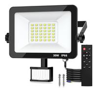 Motion Sensor Outdoor Security Light, 30W 2750 Lumen LED Floodlights with PIR Sensor, IP66 Waterproof Motion Sensor Outdoor Wall Light with Remote Control for Garden, Backyard, Garage, Doorways