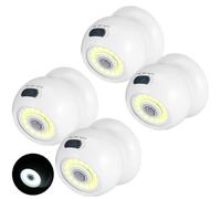 Motion Sensor PIR Light, 360° Rotating COB Motion Sensor LED Spotlight LED Security Light with Motion Sensor, Battery Operated PIR Sensor Security Light for Stair Hallway Garage Entrance-4 Pack