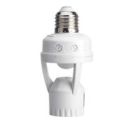 Motion Sensor Socket - E27 Screw In Intelligent Radar Sensor | Smart Lamp Bulb Holder Adapter | for Home Garage Basement Front Door Hallway Indoor Outdoor Exit Stairs