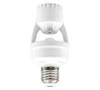 Motion Sensor Socket - E27 Smart Adapter, Bulb Holder Outlet, Automatic on and Off Detection, Interactive Energy Saving Lighting, Premium Light Accessory, Basement, Pantry, Storage, Garage
