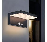 Motion Sensor Solar Sconce, Solar Wall Light Outdoor, 3 Light Modes, Dusk to Dawn, Aluminum Black Wall Light, Super Bright Solar Address Light for Fence Patio Porch