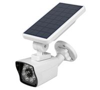 Motion Sensor Solar Security Lights Outdoor, Battery Powered Wireless Fake Camera with Brightest Floodlight, Motion-Activated Dummy Cameras Spotlight for Garden Garage Pathway Yard Patio Deck