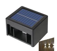 Motion Sensor Solar Wall Lights Outdoor, Dusk To Dawn Water Resistant Super Bright Up And Down Lights For Fence, Modern Exterior Wall Lighting For Yard, Garden, Patio, And Outdoor Spaces