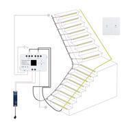 Motion Sensor Stair Lights Kit 16 Steps, Step & Side Glow 3000K, IC Running