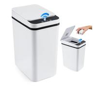 Motion Sensor Touchless Trash Can 10L Odor Proof IPX5 Waterproof Sealed Compact Trash Bin for Bathroom Kitchen Bedroom Living Room