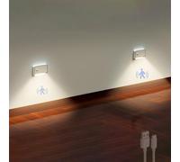 Motion Sensor Wall Lamp - Wireless USB Rechargeable LED Night Light for Indoor Use - Battery Operated Magnetic Stick-On Sconce for Bedroom, Hallway, and Toilet